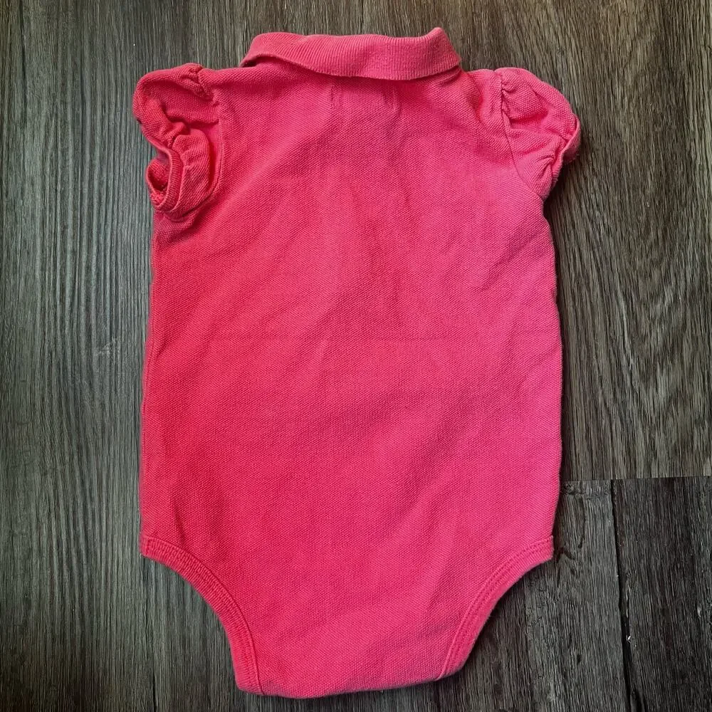 Ralph Lauren Girl's 9M One Piece Ruffled Bodysuit